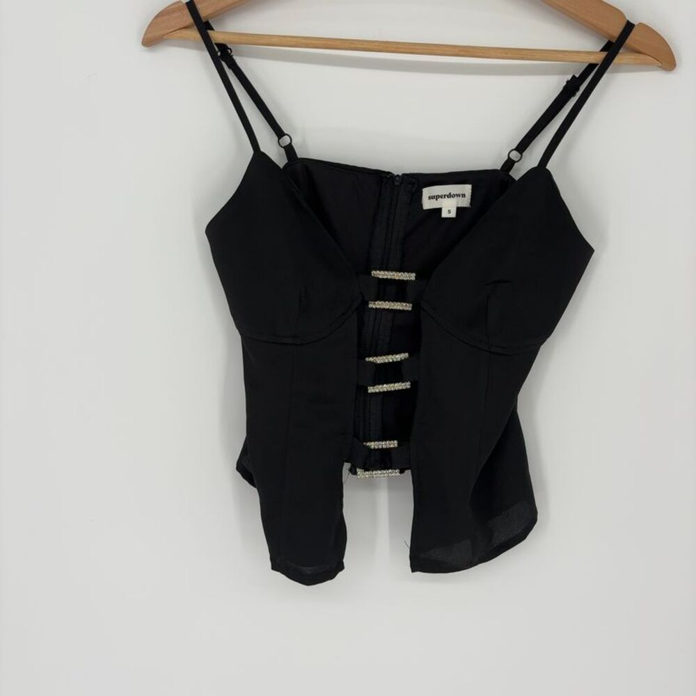superdown Black top with Rhinestones